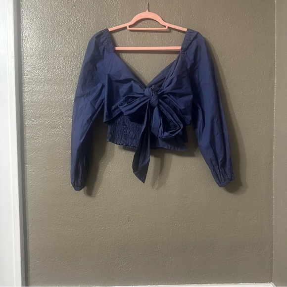 Anthropologie Sunday in Brooklyn Back Bow Tie Top Blouse SP NWT - Picture 2 of 7